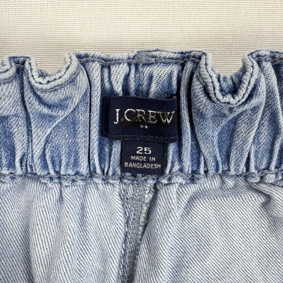 J Crew Factory Lightweight Drapey Cargo Jogger Jean Size 25 Light Wash Blue - Picture 4 of 16